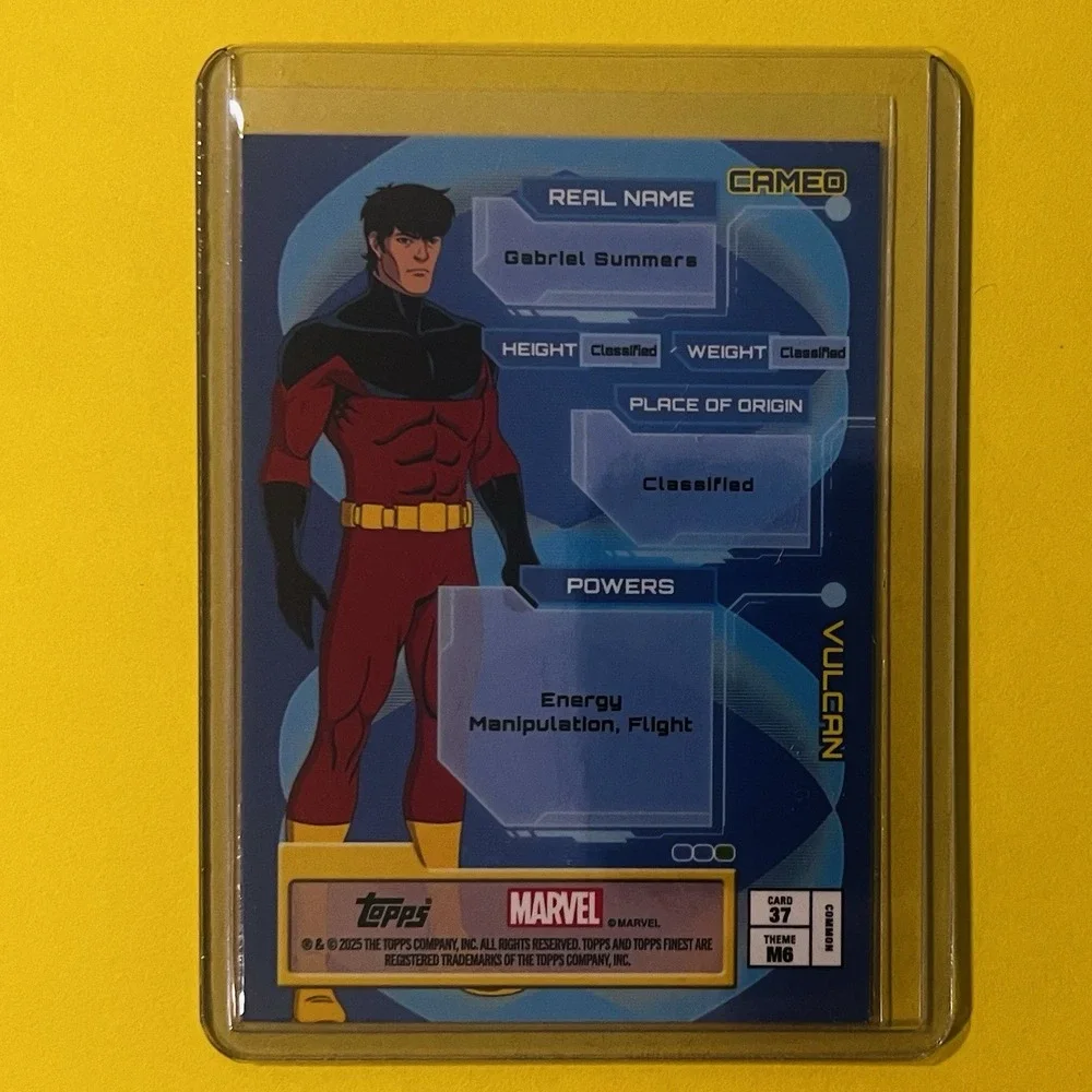 2025 Topps Finest Marvel Vulcan #37‎ Masters Card X-Men